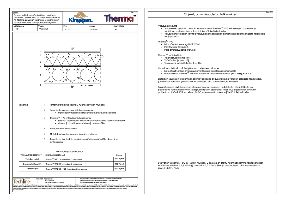 ProdLib  Therma, ontelolaatta tai valettu laatta, P1/P2