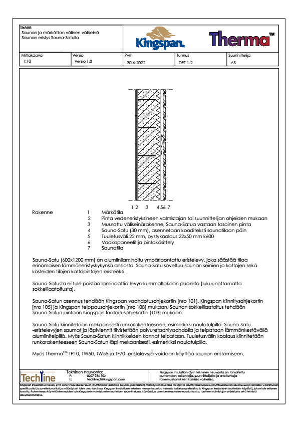 ProdLib | DET  Sauna-Satu, saunan ja märkätilan muurattu vs