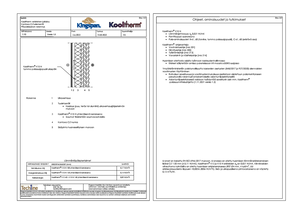 ProdLib  Kooltherm, kantava CLT-elementti, P0